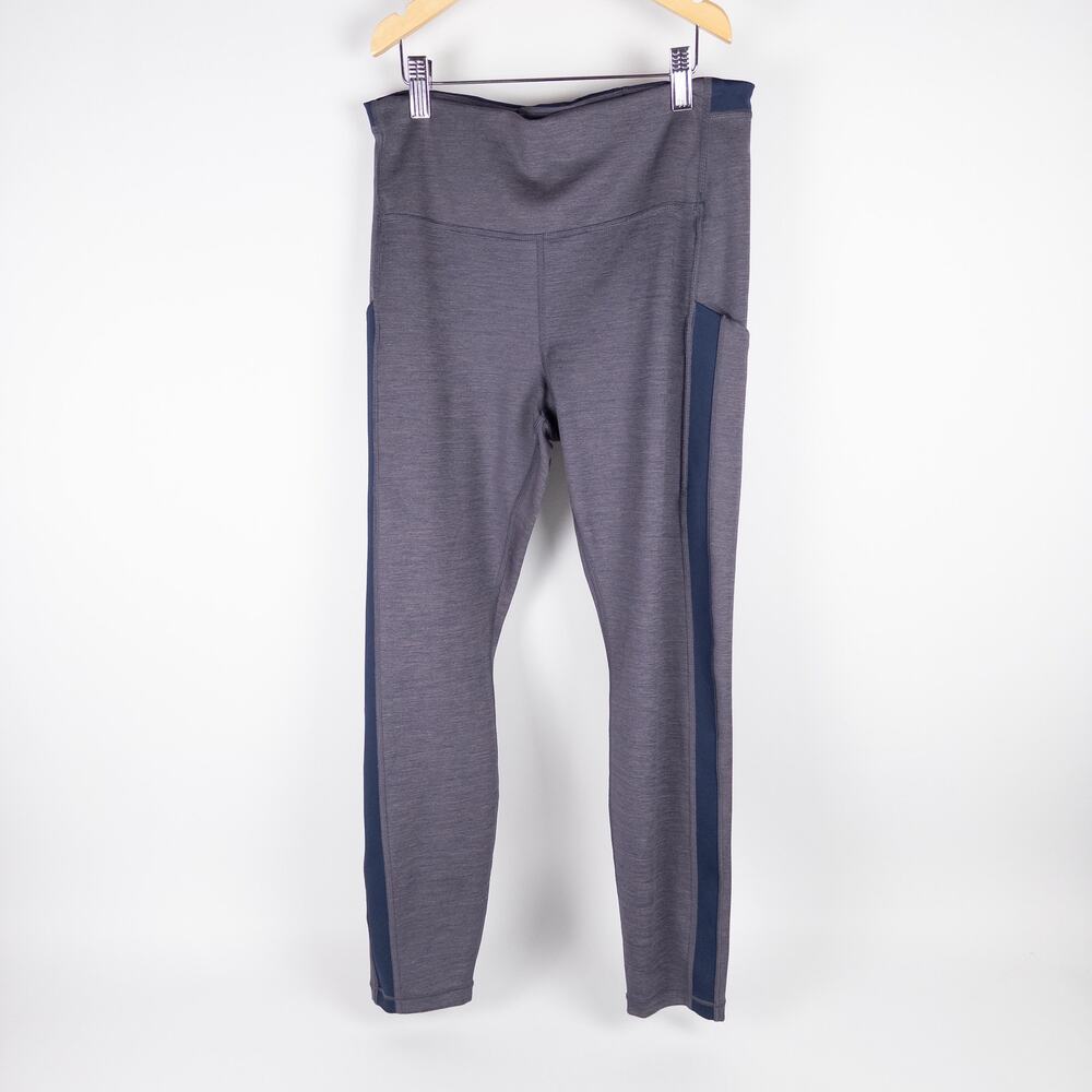Athleta Ultimate Stash Pocket 7/8 Tights Heather Blue Womens Size M